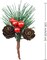 Red Berry Pinecones Pine Needles Stems Picks Artificial Winter Christmas Berries Decor for Crafts Christmas Garland and Holiday Wreath Ornaments, 20 Branch